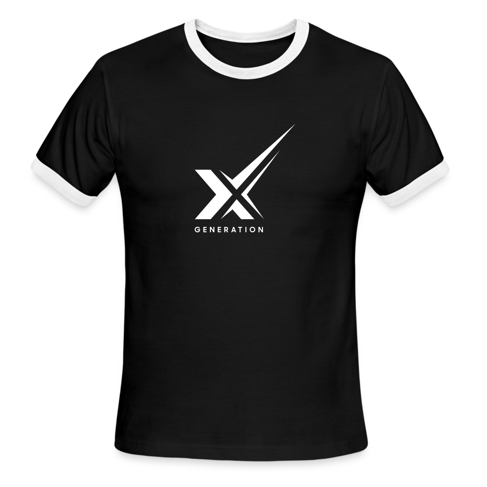 Men's Ringer T-Shirt -Gen X - black/white